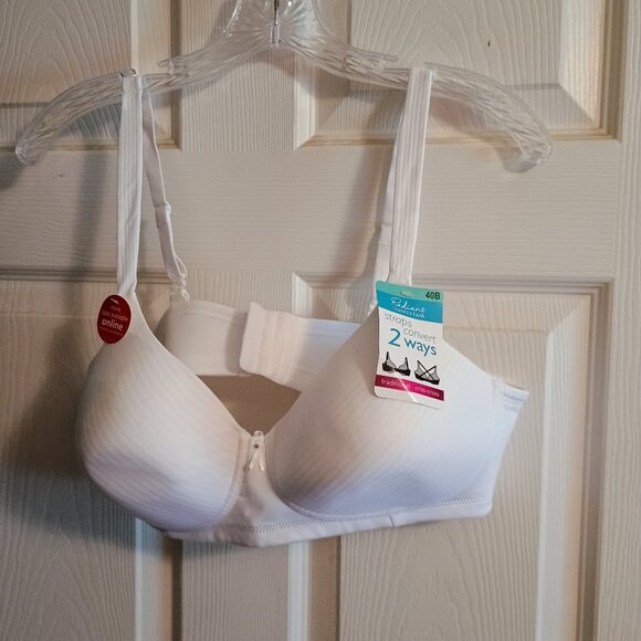 Vanity Fair Radiant Bra, 2 Way Convertable Straps, 40B, White, New W Tags - Picture 1 of 5